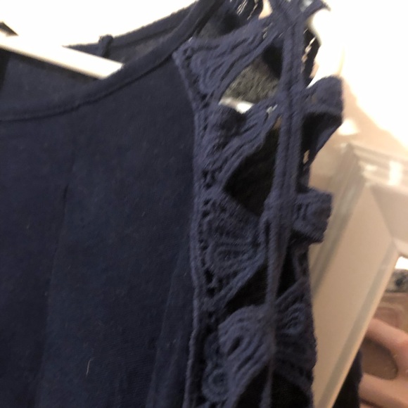 Deep navy 3/4 sleeve arm slits - Picture 2 of 3